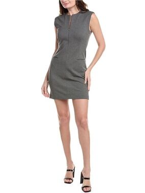 Rag & Bone Heather Gray Sleeveless V-Neck Shift Dress Structured Work Size 4